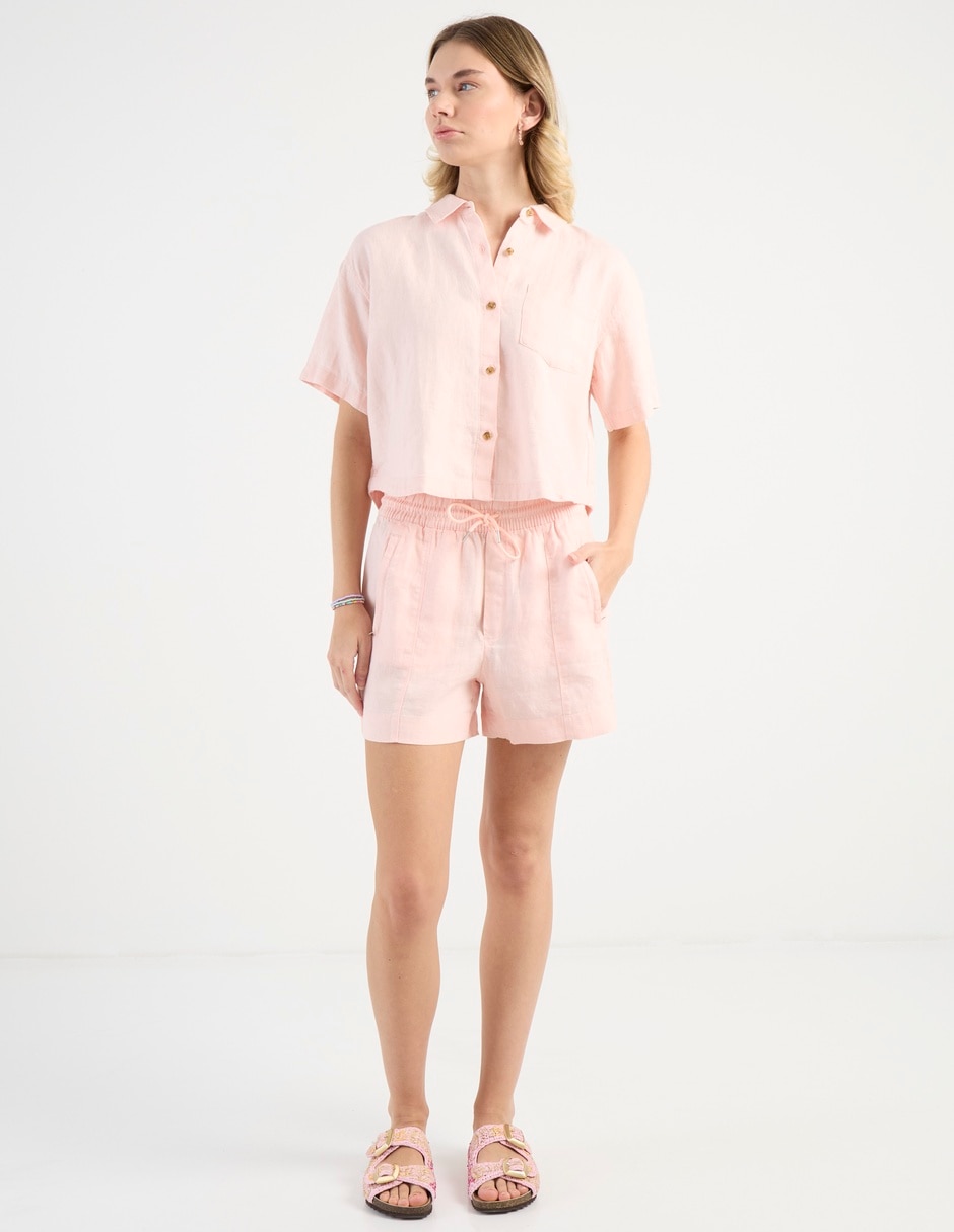 Camisa Athleta manga corta para mujer